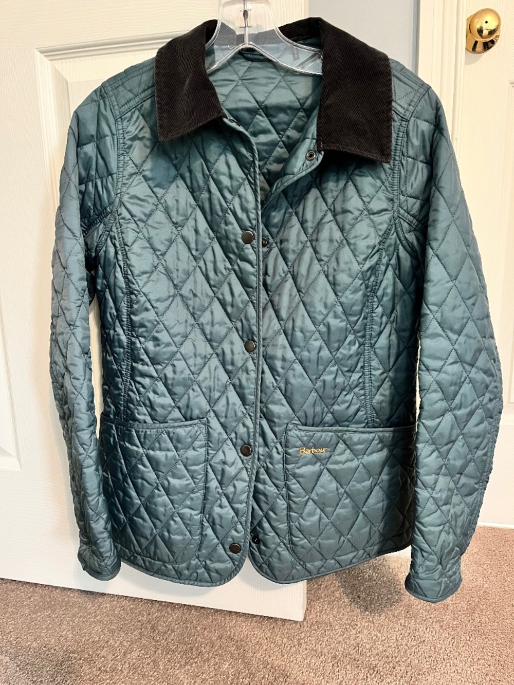Barbour Annandale jacket US size 6, bluish green